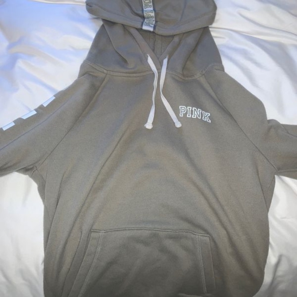 Olive green Pink Hoodie